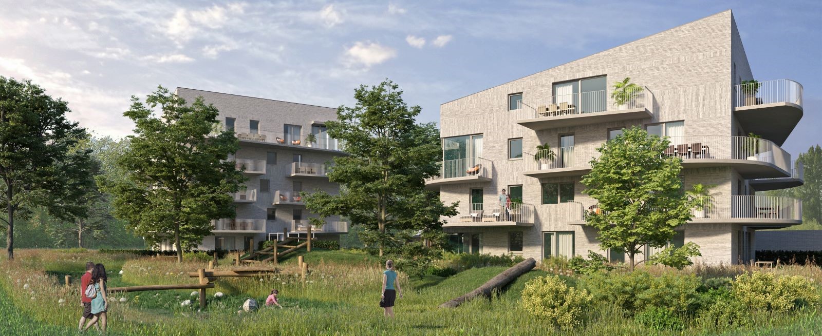 EXT Park smal 4 gebouwen